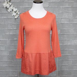 Anthro Moth Mixed-Material Light Sweater